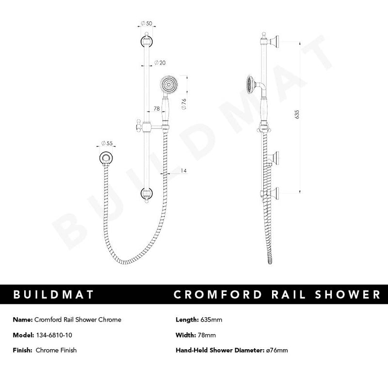 Cromford Rail Shower Matte Black