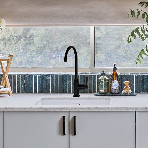 Phoenix Cromford Sink Mixer Matte Black Lead Free