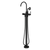 Phoenix Cromford Floor Mounted Bath Mixer with Hand Shower Matte Black