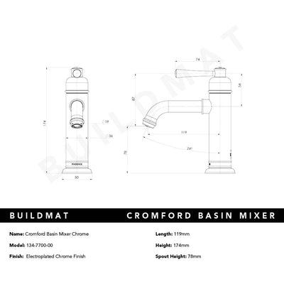 Cromford Basin Mixer Chrome