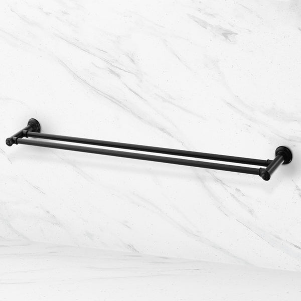 Phoenix Cromford Double Towel Rail 800mm Matte Black