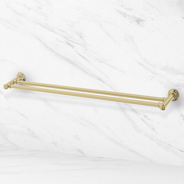 Phoenix Cromford Double Towel Rail 800mm Brushed Gold
