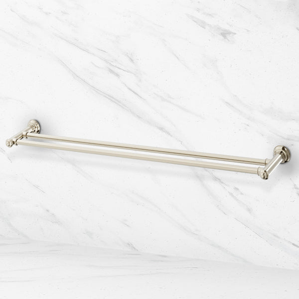 Phoenix Cromford Double Towel Rail 800mm Brushed Nickel