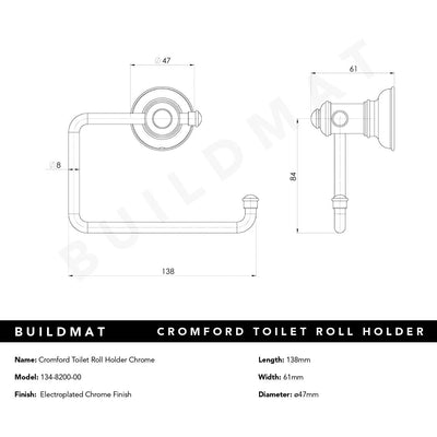 Cromford Toilet Roll Holder Chrome