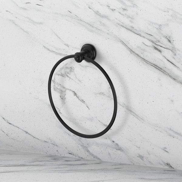 Phoenix Cromford Hand Towel Holder Matte Black