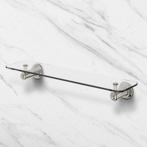 Phoenix Cromford Glass Shelf 450mm Brushed Nickel