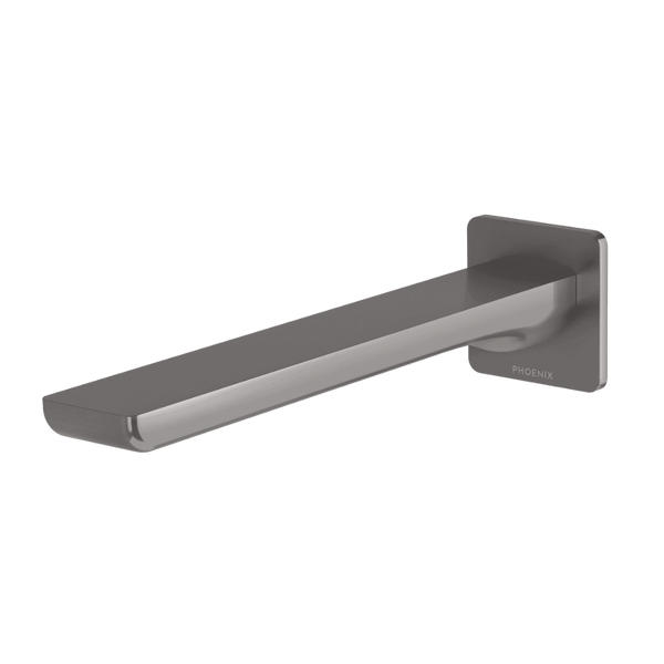 Phoenix Gloss MKII Wall Basin / Bath Outlet 200mm Brushed Carbon