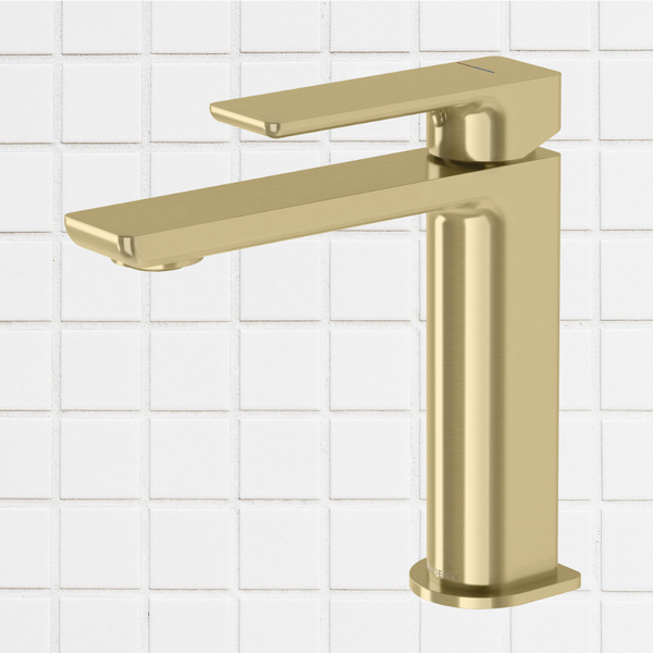 Phoenix Gloss MKII Basin Mixer Brushed Gold