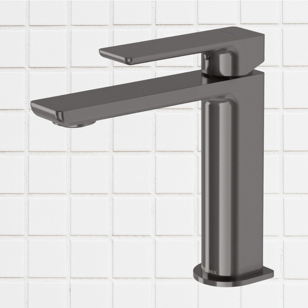 Phoenix Gloss MKII Basin Mixer Brushed Carbon