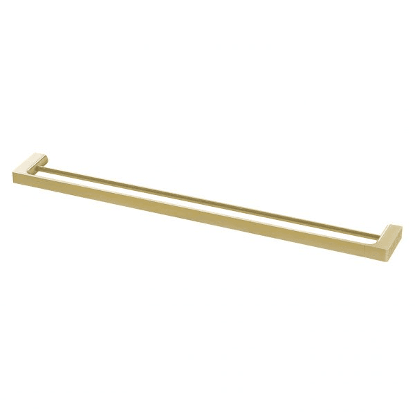 Phoenix Gloss Double Towel Rail 800mm Brushed Gold