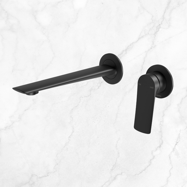 Phoenix Kusabi SwitchMix Wall Basin / Bath Mixer Set 200mm (Fit-Off Kit) Matte Black Lead Free