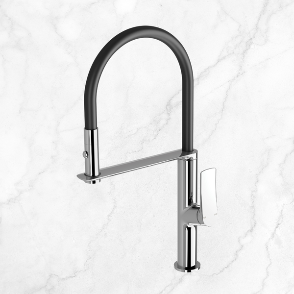 Phoenix Kusabi Flexible Hose Sink Mixer 200mm Chrome Lead Free