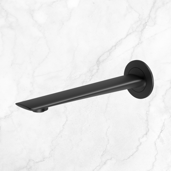 Phoenix Kusabi Wall Basin / Bath Outlet 200mm Matte Black Lead Free