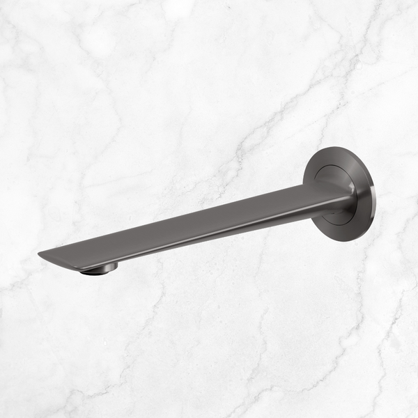 Phoenix Kusabi Wall Basin / Bath Outlet 200mm Brushed Carbon Lead Free