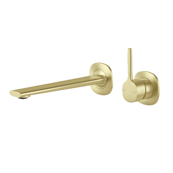 Phoenix Vask SwitchMix Wall Basin / Bath Mixer Set Pin Up (Complete Kit) Lead Free Brushed Gold
