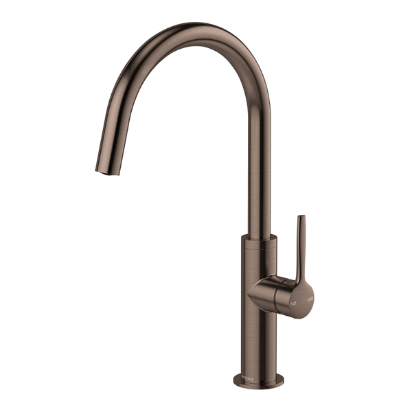 Phoenix Vask Sink Mixer 190mm Brushed Bronze Lead Free