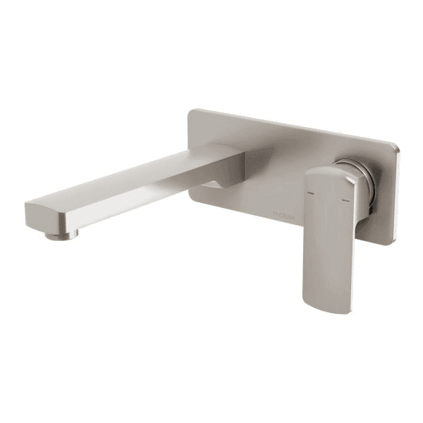 Phoenix Teva Wall Basin / Bath Mixer Set 200mm (Trim Kit Only) Brushed Nickel