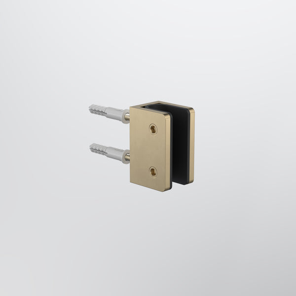 Caroma Shower Glass U Bracket Brushed Brass