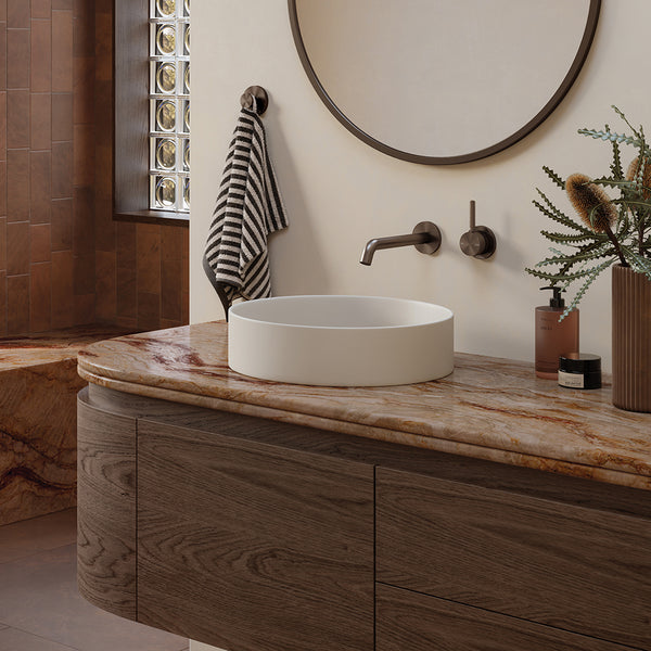 Phoenix Vivid MKII SwitchMix Wall Basin/Bath Mixer Set 200mm Pin Up (Complete Kit) Brushed Bronze Lead Free