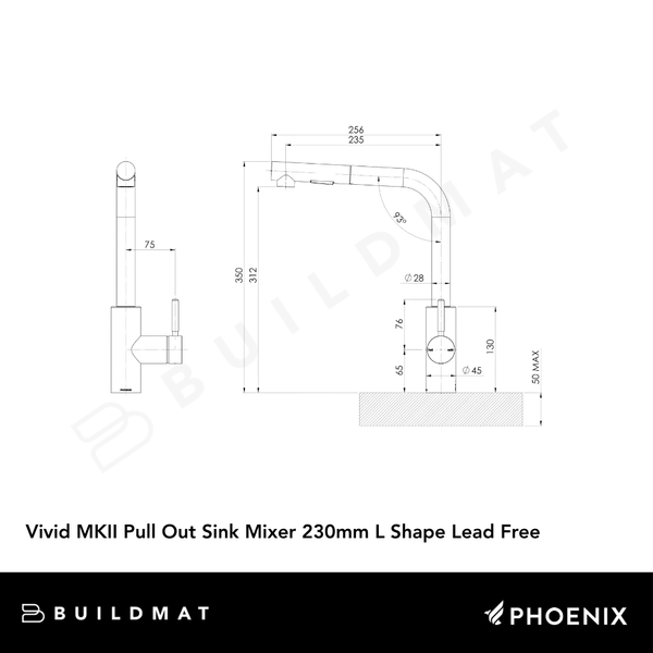 Phoenix 5000 Series Double Bowl Matte Black Sink with Vivid MKII Stainless Steel Mixer Package