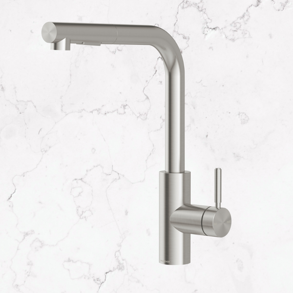 Phoenix Vivid MKII Pull Out Sink Mixer 230mm L Shape Stainless Steel Lead Free