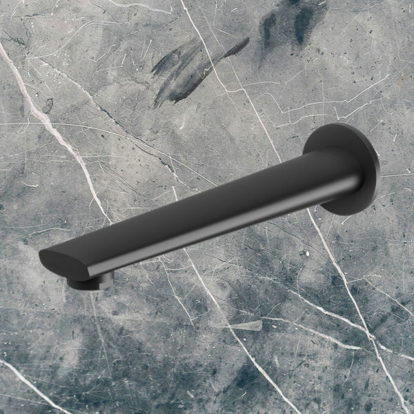 Phoenix Arlo Wall Bath Outlet 200mm Matte Black