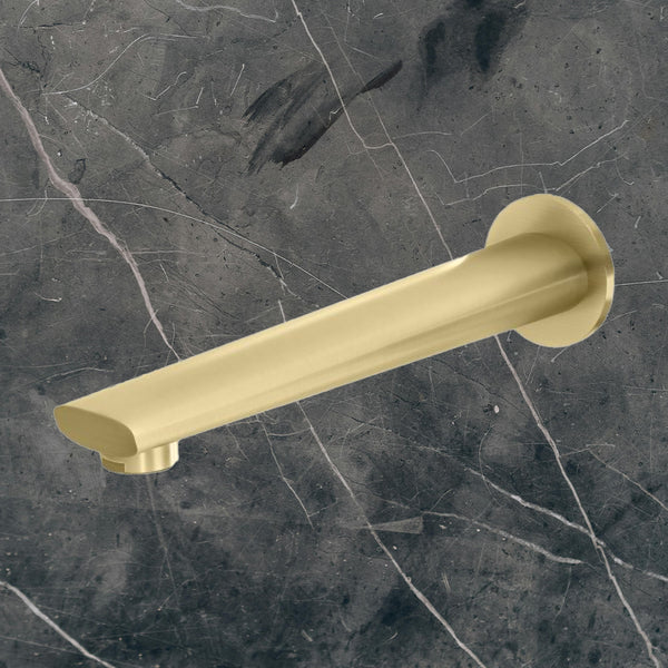 Phoenix Arlo Wall Bath Outlet 200mm Brushed Gold