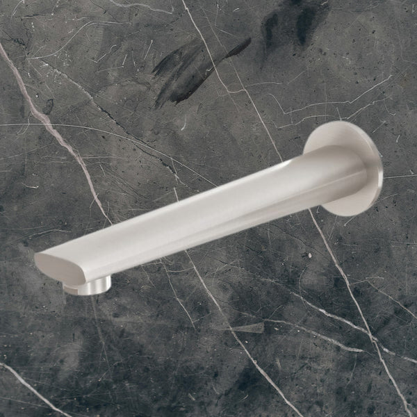 Phoenix Arlo Wall Bath Outlet 200mm Brushed Nickel