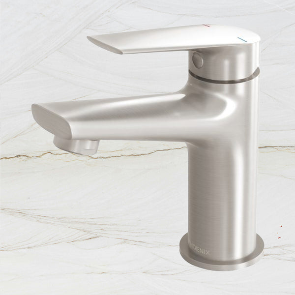 Phoenix Arlo Basin Mixer Lead Free 6 Star Brushed Nickel
