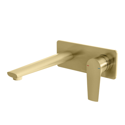 Phoenix Arlo Wall Basin / Bath Mixer Set 200mm (Trim Kit Only) Brushed Gold