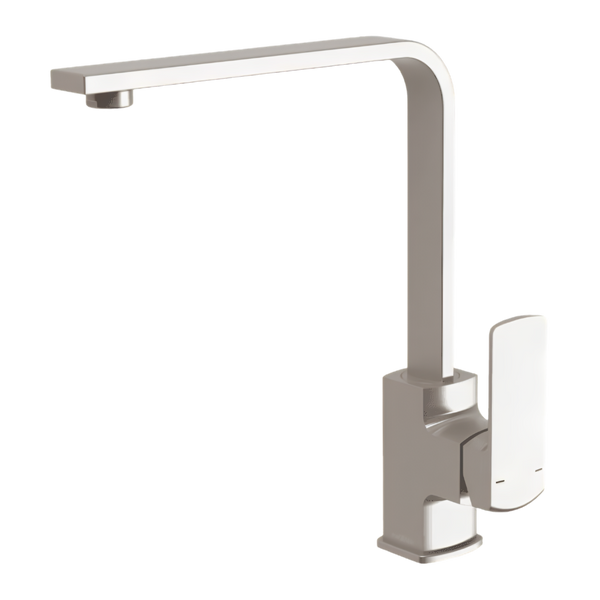 Phoenix Teva Sink Mixer 200mm Squareline Brushed Nickel Lead Free