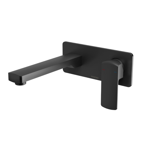 Phoenix Teva Wall Basin / Bath Mixer Set 200mm (Trim Kit Only) Matte Black