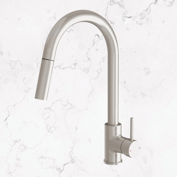 Phoenix Pina Pull Out Sink Mixer 230mm Brushed Nickel Lead Free