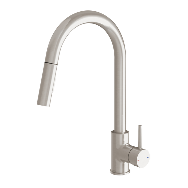 Phoenix Pina Pull Out Sink Mixer 230mm Brushed Nickel Lead Free