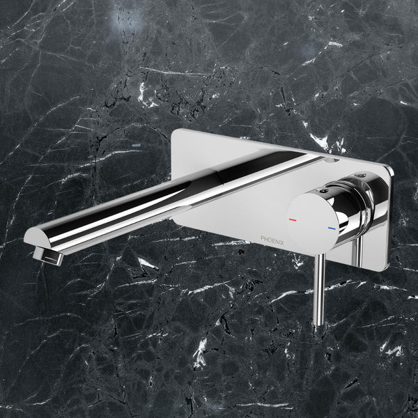 Phoenix Pina Wall Basin / Bath Mixer Set 180mm (Trim Kit Only) Chrome