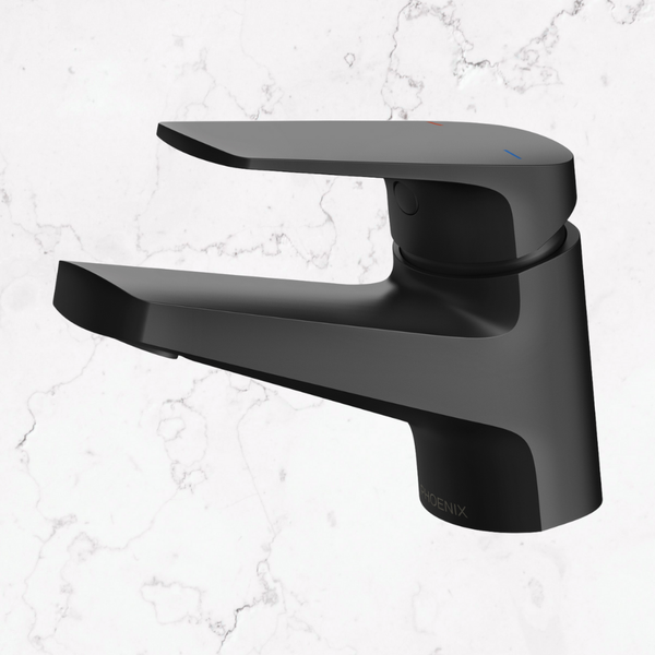 Phoenix Ivy MKII Fixed Basin Mixer Lead Free 6 Star Matte Black
