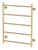 Phoenix Radii Heated Towel Ladder 550 x 740mm Round Plate Brushed Gold