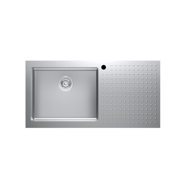 Barazza Select 100 Single Bowl With Drainer Left Hand Bowl Stainless Steel