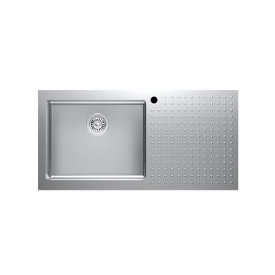 Barazza Select 100 Single Bowl With Drainer Left Hand Bowl Stainless Steel