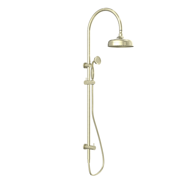 Nero York Twin Shower with Metal Hand Shower Aged Brass