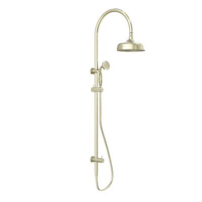 York Twin Shower with Metal Hand Shower Aged Brass
