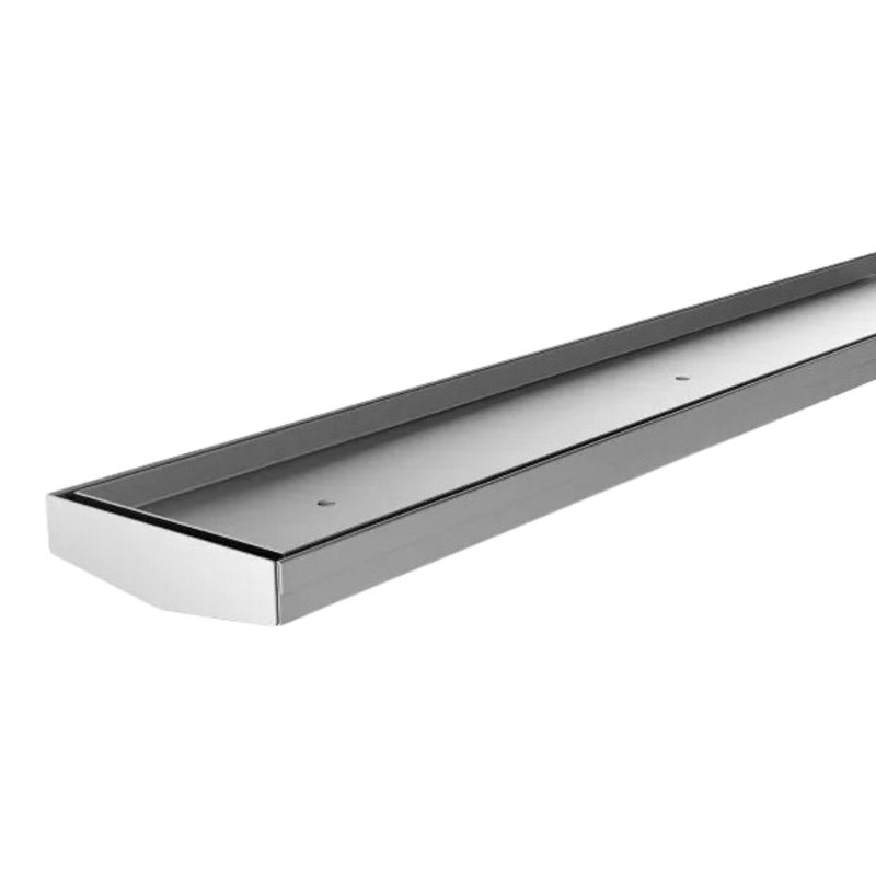 V Channel Drain TI 100 x 750mm Outlet 90mm Stainless Steel