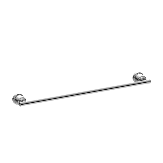 Nero York Single Towel Rail 600mm Chrome