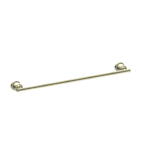 Nero York Single Towel Rail 600mm Aged Brass