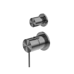 Nero Mecca Shower Mixer with Divertor Separate Back Plate Brushed Gunmetal