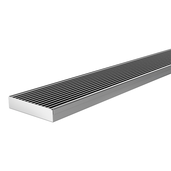 Phoenix Flat Channel Drain HG 100 x 750mm Outlet 90mm Stainless Steel