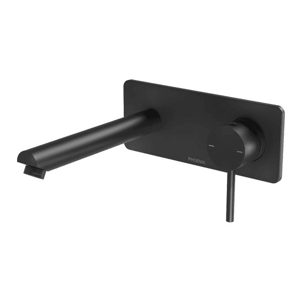 Phoenix Pina Wall Basin / Bath Mixer Set 180mm (Trim Kit Only) Matte Black
