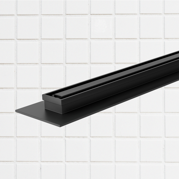 Phoenix Flat Slimline Channel Drain 30x750mm Outlet 65mm Matte Black