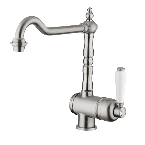 Armando Vicario Provincial Single Lever Basin Mixer Brushed Nickel