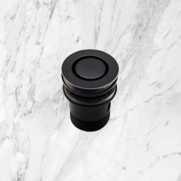 Art Australia 40mm Bath Pop Down Waste with Overflow Matte Black